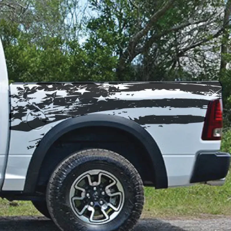 American Flag Splatter Marks Splash USA Side Bed Pickup Vehicle Distressed Grunge Truck Car Vinyl Graphic Decal Sticker
American Flag Splatter Marks Splash USA Side Bed Pickup Vehicle Distressed Grunge Truck Car Vinyl Graphic Decal Sticker