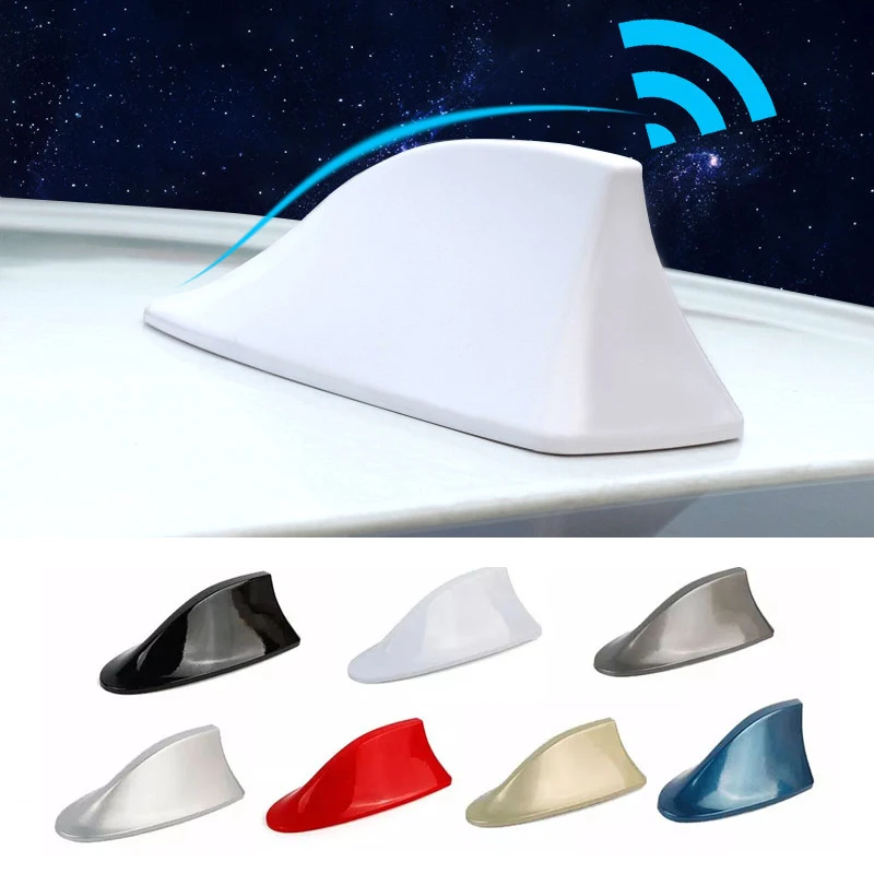

Car Roof Radio Antenna Cover Car Shark Fin Antenna Tape Base Designed For FM/AM Reception Car Antenna Replacement For Cars Truck