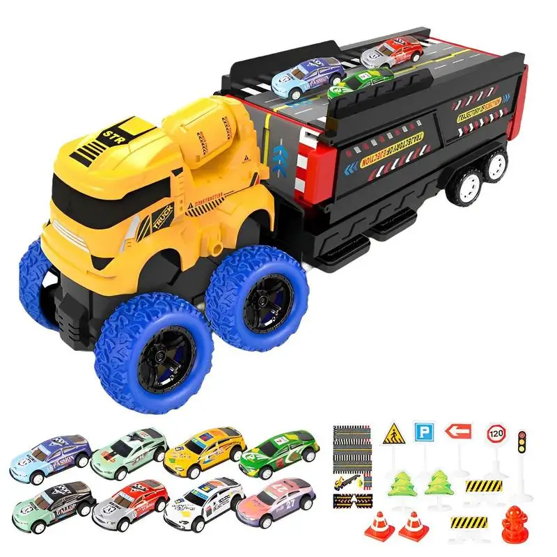 Transport Carrier Truck Toy Mega Construction Truck Hauler For Kids Parking Lot Garage Kids Toys For Boys Birthday Gifts 8
Transport Carrier Truck Toy Mega Construction Truck Hauler For Kids Parking Lot Garage Kids Toys For Boys Birthday Gifts 8