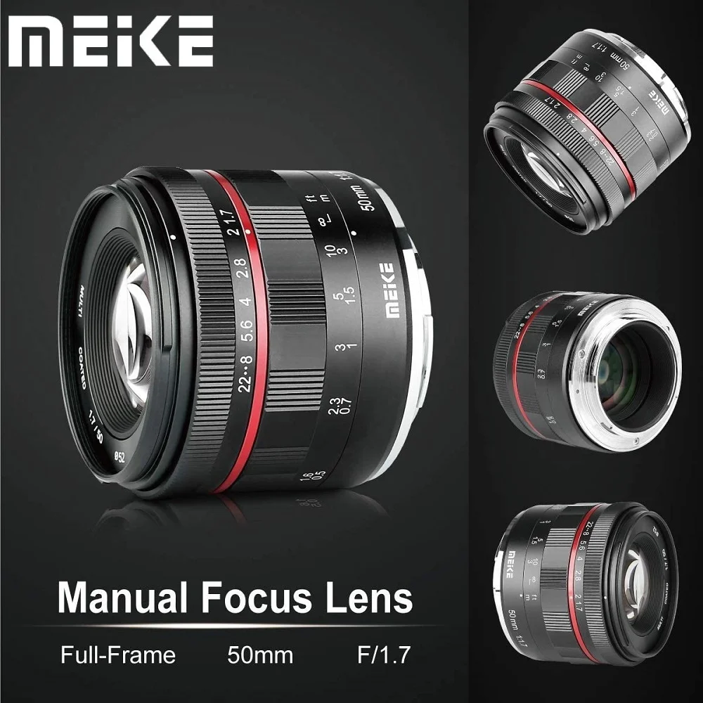 Meike 50 мм F1.7 Полнокадровый ручной фокусный объектив для Sony E-Mount A7 A7II A7III A7RIII A7IV A9 для Canon EF-M EOS M M3 M6 M10 M50 II
Meike 50 мм F1.7 Полнокадровый ручной фокусный объектив для Sony E-Mount A7 A7II A7III A7RIII A7IV A9 для Canon EF-M EOS M M3 M6 M10 M50 II