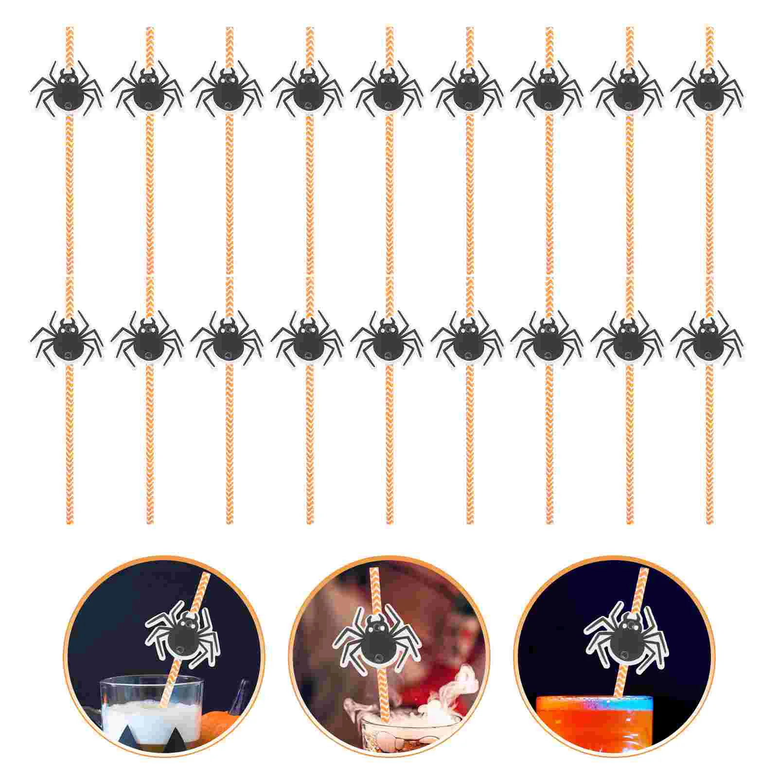 24 Pcs Party Straw Tool Halloween Drinking Straws Tools Spider Paper Birthday Milk
24 Pcs Party Straw Tool Halloween Drinking Straws Tools Spider Paper Birthday Milk