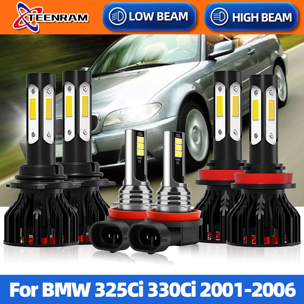 

Car Led Headlight H7 Led Canbus Bulb 6000K 90W Turbo 12V 12000LM 9006 HB4 Auto Fog Light Headlamp For BMW 325Ci 330Ci 2001-2006