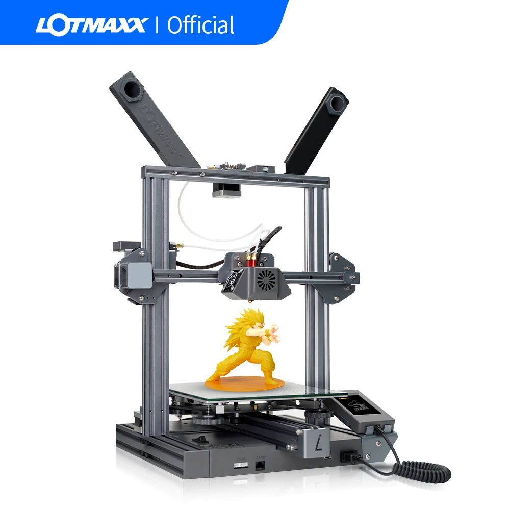 

LOTMAXX SHARK V2 Upgraded 3-in-1 FDM 3D Printer with Auto Leveling, Laser Engraver & Dual-Color Printing Size 235X235X265mm