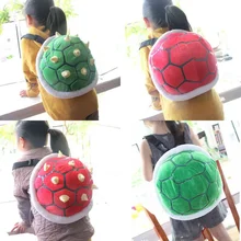 30cm 4Style Anime Super Koopa Turtle School Bag Turtle Shell Green Bowser Plush Toys Backpack Kawaii Birthday Gift For Children