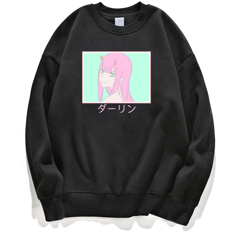 

DARLING in the FRANXX 02 Japanese Anime Kawaii Manga Sweatshirt Men Hoodies Hoodie Pullover Hoody Crewneck Long Sleeve Jumper