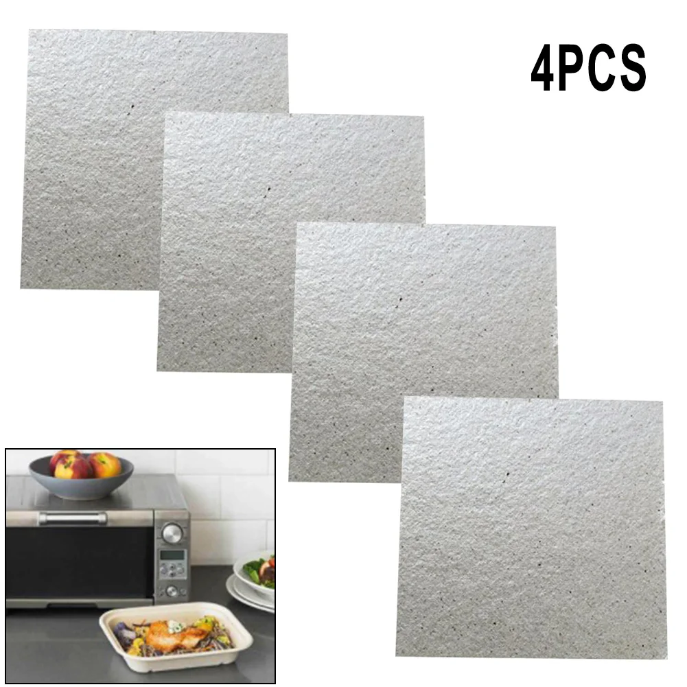 

4PCS Mica Plate Microwave Oven Universal Mica Wave Guide Replacement Cover Mica Sheet Plates Mica Plate 13 X 13cm