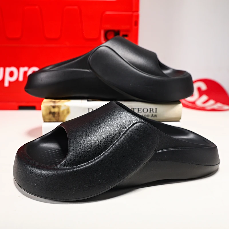 Summer Men Slides Women Slippers Soft Thick Sole Eva Beach Sandals Trendy Antiskid Male Clappers Leisure Ladies Platform Shoes
Summer Men Slides Women Slippers Soft Thick Sole Eva Beach Sandals Trendy Antiskid Male Clappers Leisure Ladies Platform Shoes