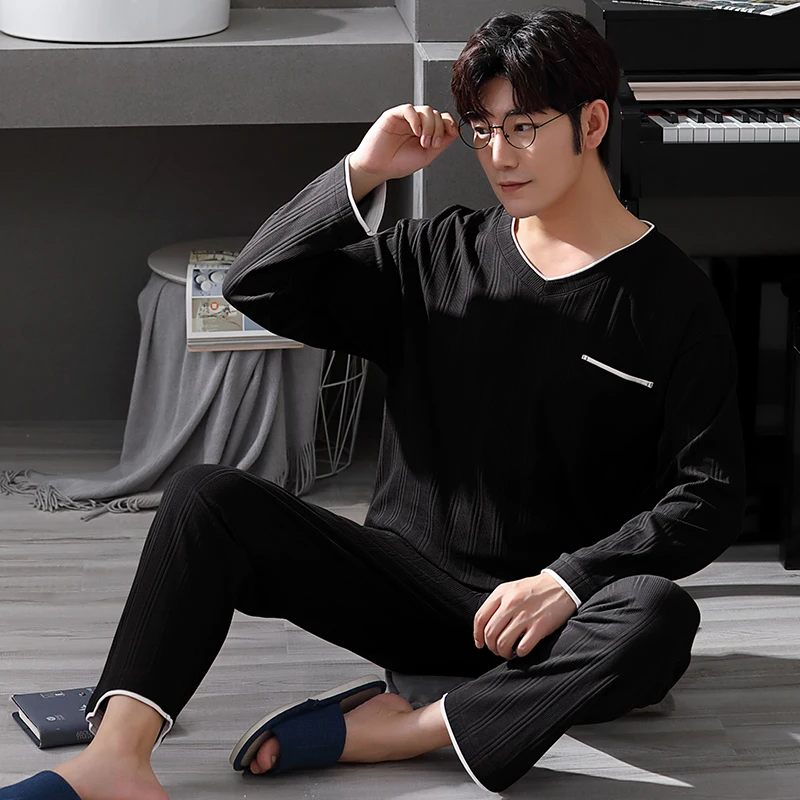 Fashion Men's Pijamas Long Sleeved Autumn Lounge Wear Cotton Pullover Stylish Cartoon Printing 3xl Sleepwear Men Casual Pajamas 
Fashion Men's Pijamas Long Sleeved Autumn Lounge Wear Cotton Pullover Stylish Cartoon Printing 3xl Sleepwear Men Casual Pajamas