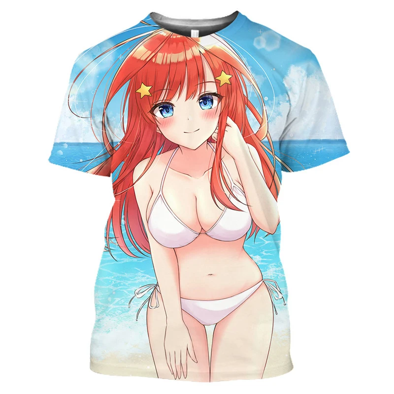 Модная 3D Футболка с принтом манга, квинтуплет, сексуальные женские футболки без одежды, летняя Милая одежда
Модная 3D Футболка с принтом манга, квинтуплет, сексуальные женские футболки без одежды, летняя Милая одежда