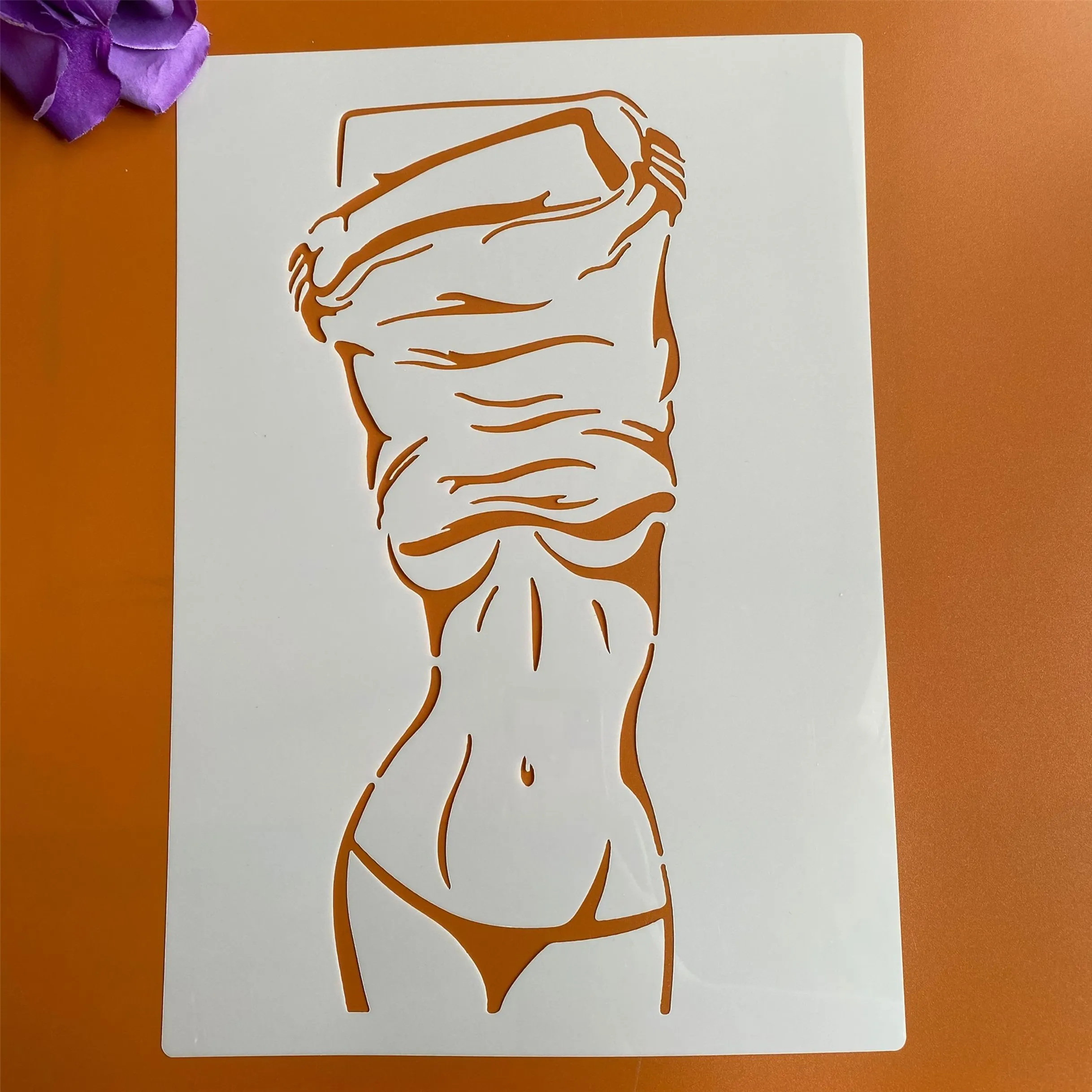 A4 29 *21cm DIY Stencils wall Painting Scrapbook Coloring Embossing Album Decorative Paper Card Template wall girl undressing
A4 29 *21cm DIY Stencils wall Painting Scrapbook Coloring Embossing Album Decorative Paper Card Template wall girl undressing