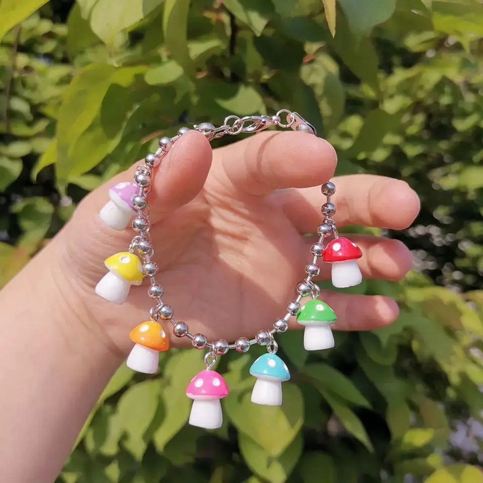 Cute Mushroom Pendants Bracelet Necklace For Women Girls Korean Sweet Female Bracelets Metal Handmade Jewelry Set
Cute Mushroom Pendants Bracelet Necklace For Women Girls Korean Sweet Female Bracelets Metal Handmade Jewelry Set