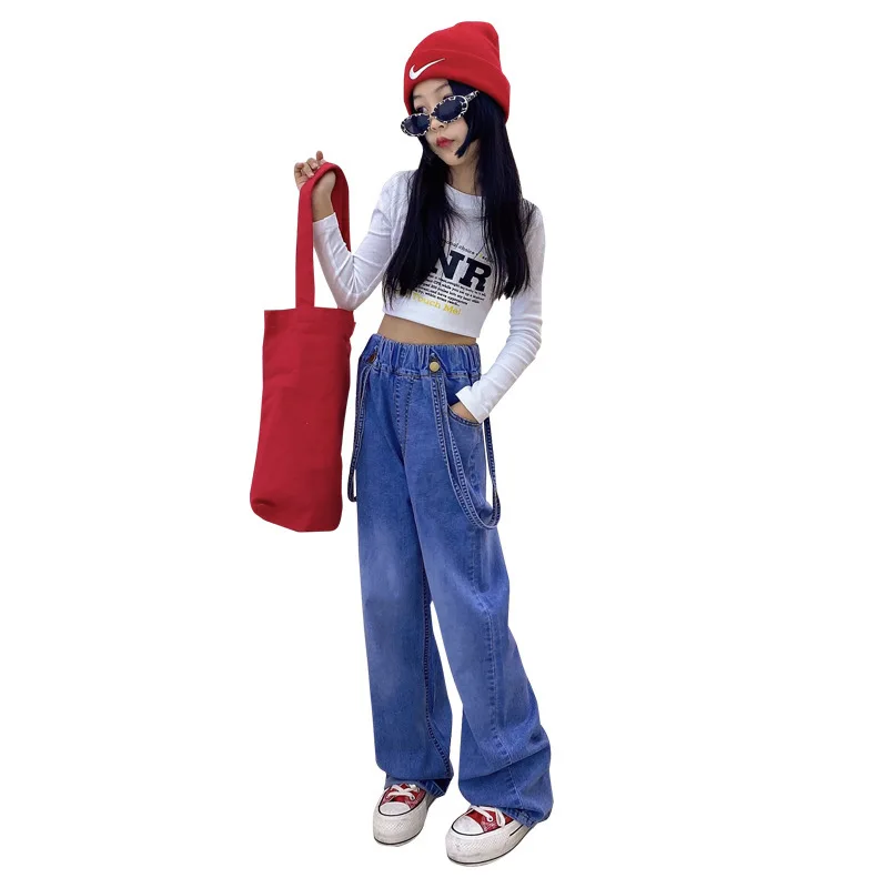 Джинсы на подтяжках для девочек 4-14 лет, модные повседневные синие джинсовые брюки с эластичным поясом, одежда для детей в уличном стиле, весенняя одежда
Джинсы на подтяжках для девочек 4-14 лет, модные повседневные синие джинсовые брюки с эластичным поясом, одежда для детей в уличном стиле, весенняя одежда