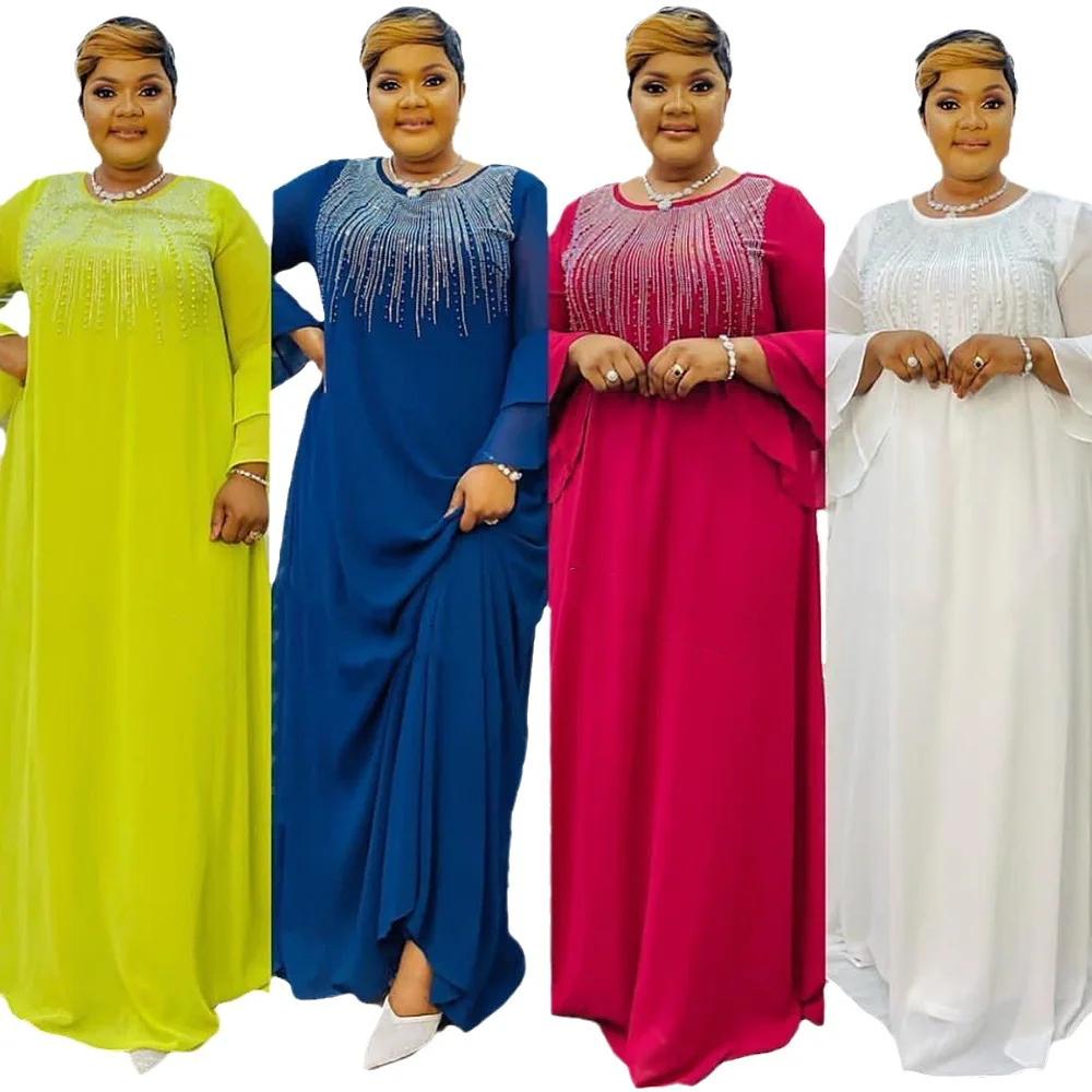 2023 Autumn African Dresses for Women African Women Long Sleeve O-neck Polyester Green Red White Plus Size Long Robes With Inner
2023 Autumn African Dresses for Women African Women Long Sleeve O-neck Polyester Green Red White Plus Size Long Robes With Inner