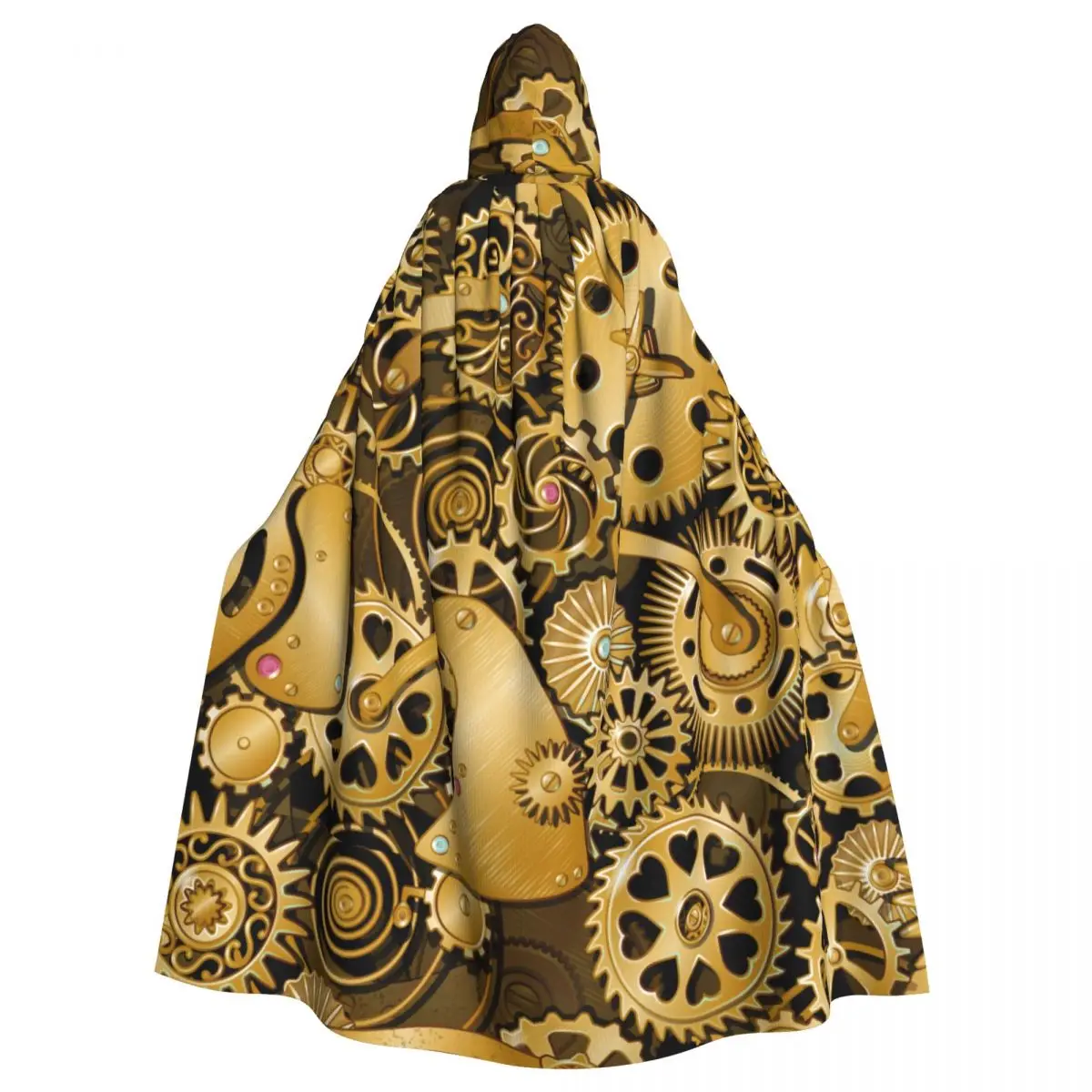 Unisex Witch Party Reversible Hooded Adult Vampires Cape Cloak Golden Gears Pattern
Unisex Witch Party Reversible Hooded Adult Vampires Cape Cloak Golden Gears Pattern