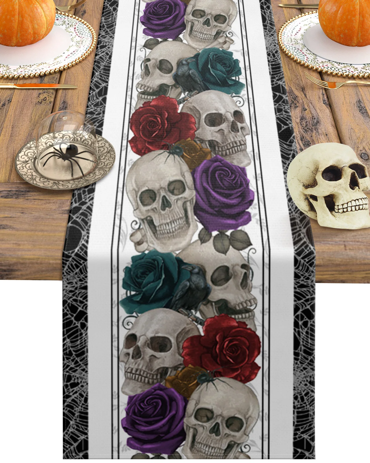 Halloween Watercolor Skull Rose Table Runner Christmas Dining Table Decor Linen Table Runners Wedding Decor Table Cloth
Halloween Watercolor Skull Rose Table Runner Christmas Dining Table Decor Linen Table Runners Wedding Decor Table Cloth