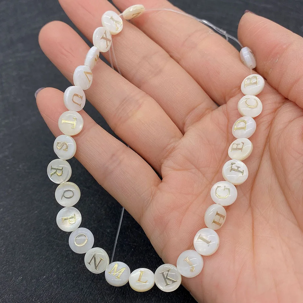 Natural Freshwater Shell Bead 6 8mm White Round A-Z Letter Beads for DIY Jewelry Making Bracelet Necklace Earrings Shell Beads
Natural Freshwater Shell Bead 6 8mm White Round A-Z Letter Beads for DIY Jewelry Making Bracelet Necklace Earrings Shell Beads
