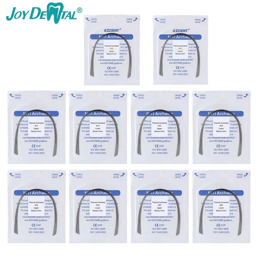 Joydental10 шт./упаковка, зубные ортодонтические Niti термоактивированные круглые арочные провода естественной формы 012Upper-020Lower
Joydental10 шт./упаковка, зубные ортодонтические Niti термоактивированные круглые арочные провода естественной формы 012Upper-020Lower