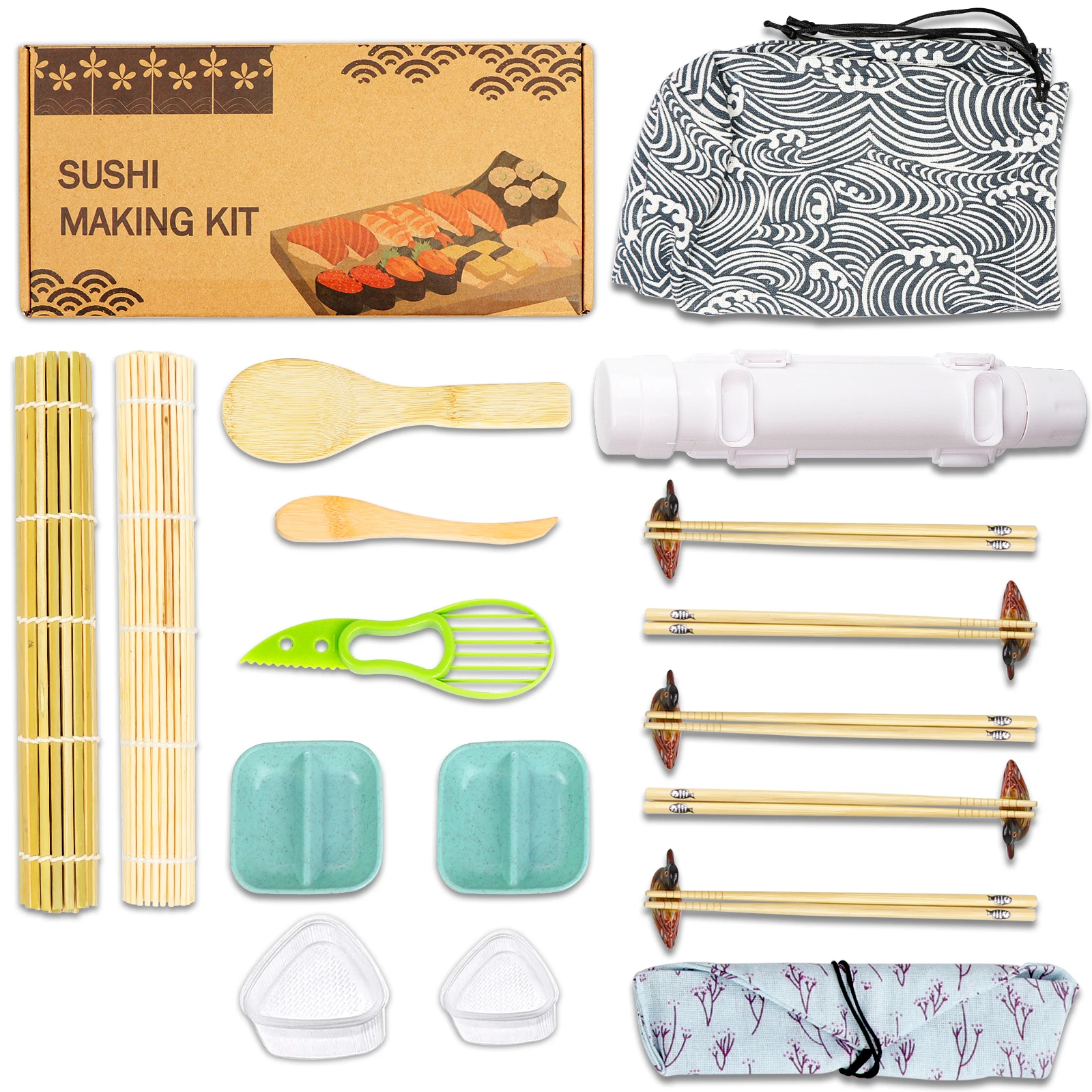 Ourwarm 12 Pcs Sushi Making Set Home DIY Japanese Sushi Rolling Mold Kit Roll Maker for Beginner Bento Accessories Kitchen Tool
Ourwarm 12 Pcs Sushi Making Set Home DIY Japanese Sushi Rolling Mold Kit Roll Maker for Beginner Bento Accessories Kitchen Tool