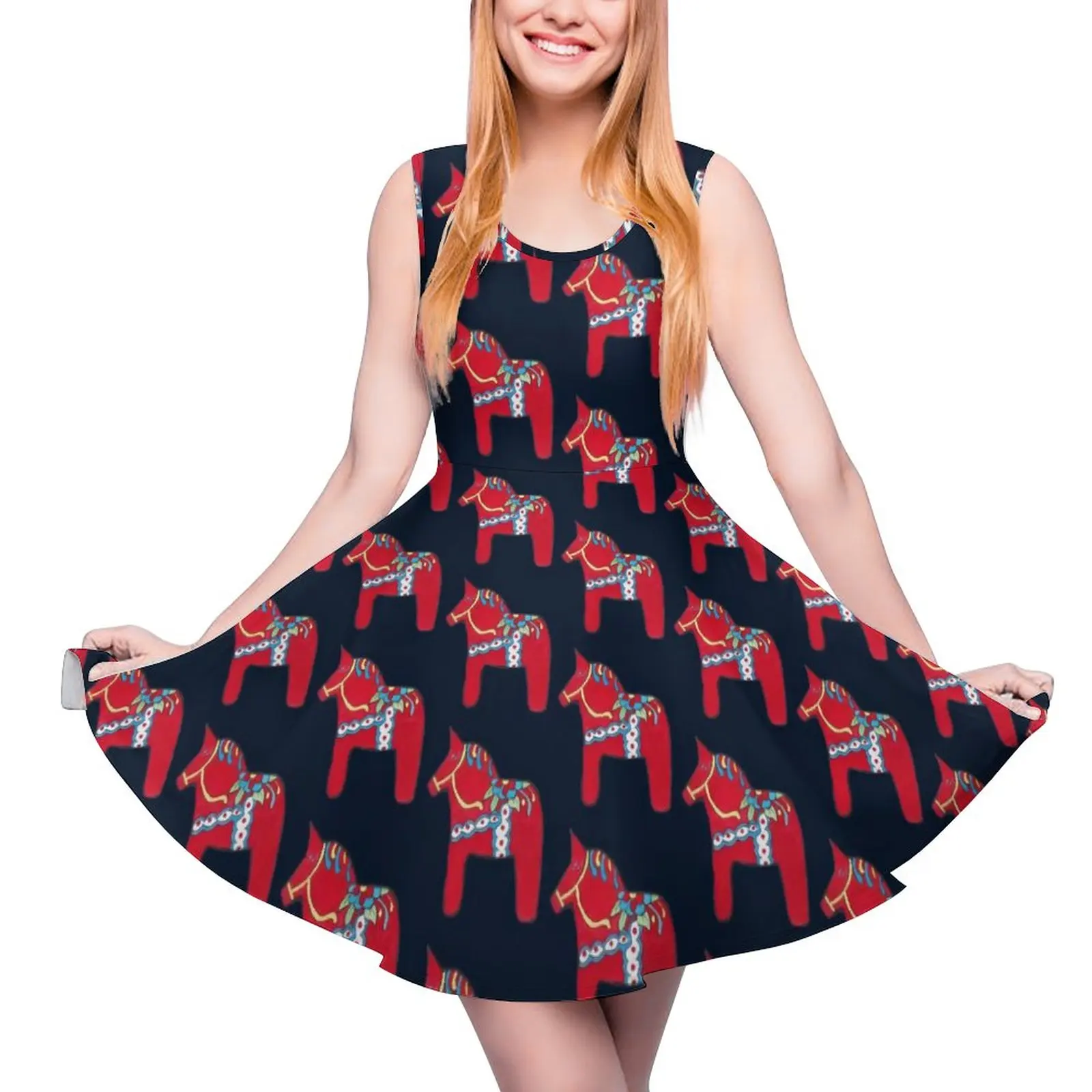 Dala Horse Dress Retro Animal Print Sexy Dresses Sleeveless Street Style Big Size Skate Dress Ladies Pattern Vestidos
Dala Horse Dress Retro Animal Print Sexy Dresses Sleeveless Street Style Big Size Skate Dress Ladies Pattern Vestidos