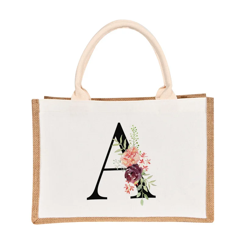 Letter Jute Shopping Tote Bags Eco Friendly Reusable Grocery Handbag Storage Bag Natural Burlap Large Capacity Beach Picnic Bag
Letter Jute Shopping Tote Bags Eco Friendly Reusable Grocery Handbag Storage Bag Natural Burlap Large Capacity Beach Picnic Bag