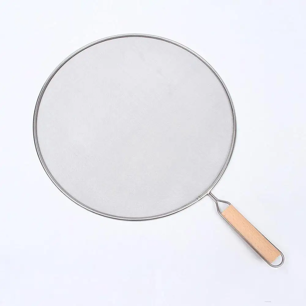 Stainless Steel Splatter Screen For Frying Pans Mesh Guard For Kitchen Cooking Hot Oil Splash Splatter With Wooden Handle
Stainless Steel Splatter Screen For Frying Pans Mesh Guard For Kitchen Cooking Hot Oil Splash Splatter With Wooden Handle