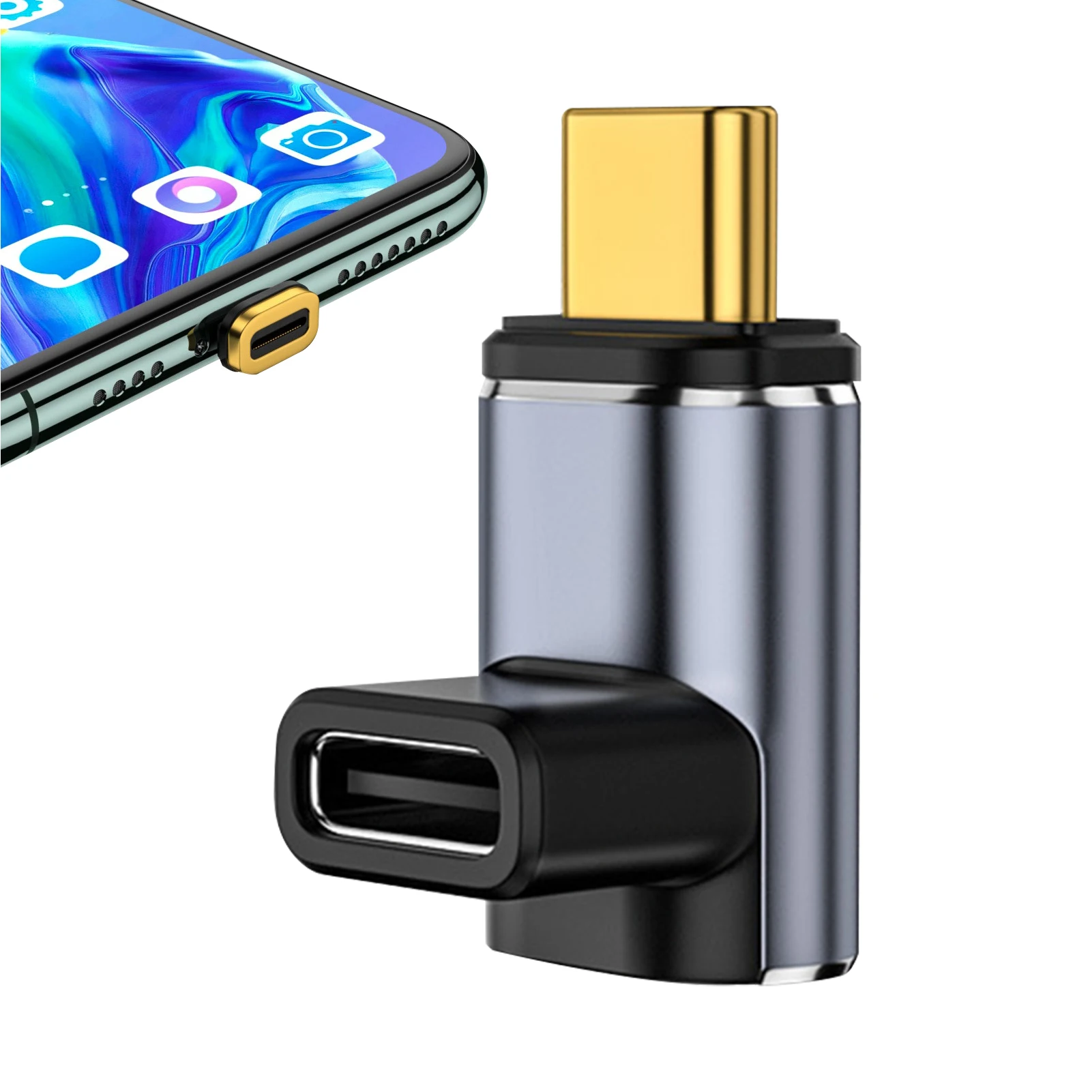 Адаптер под прямым углом USB C, 90 градусов, магнитный удлинитель под углом вверх и вниз, Тип C, USB4.1, 40 Гбит/с, 8k60гц, 100 Вт, быстрая зарядка, Тип C пап...
Адаптер под прямым углом USB C, 90 градусов, магнитный удлинитель под углом вверх и вниз, Тип C, USB4.1, 40 Гбит/с, 8k60гц, 100 Вт, быстрая зарядка, Тип C пап...