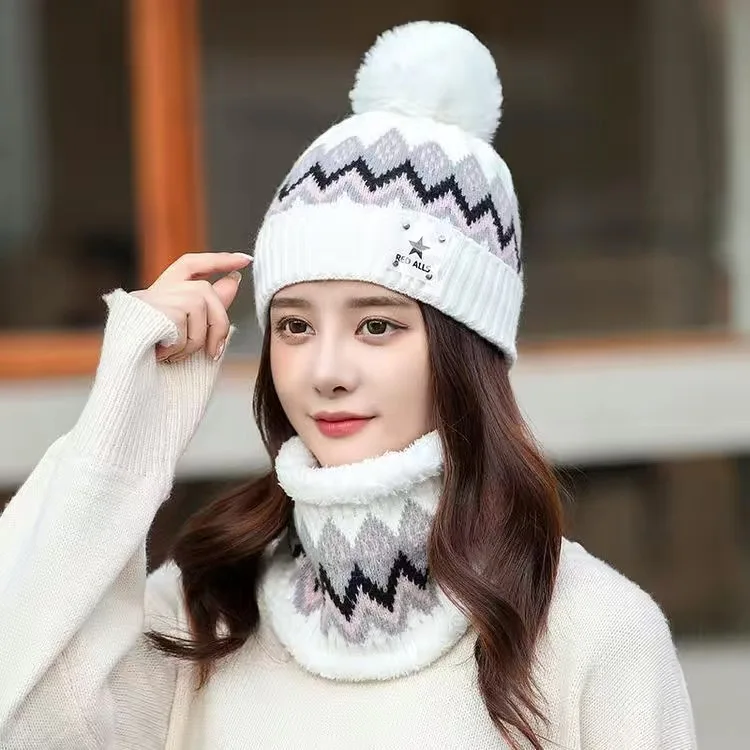 Зимняя шапка мужская теплая и толстая вязаная шерстяная шапка Зимний плюшевый женский толстый шерстяной воротник плюшевый шарф защита ушей шапка
Зимняя шапка мужская теплая и толстая вязаная шерстяная шапка Зимний плюшевый женский толстый шерстяной воротник плюшевый шарф защита ушей шапка