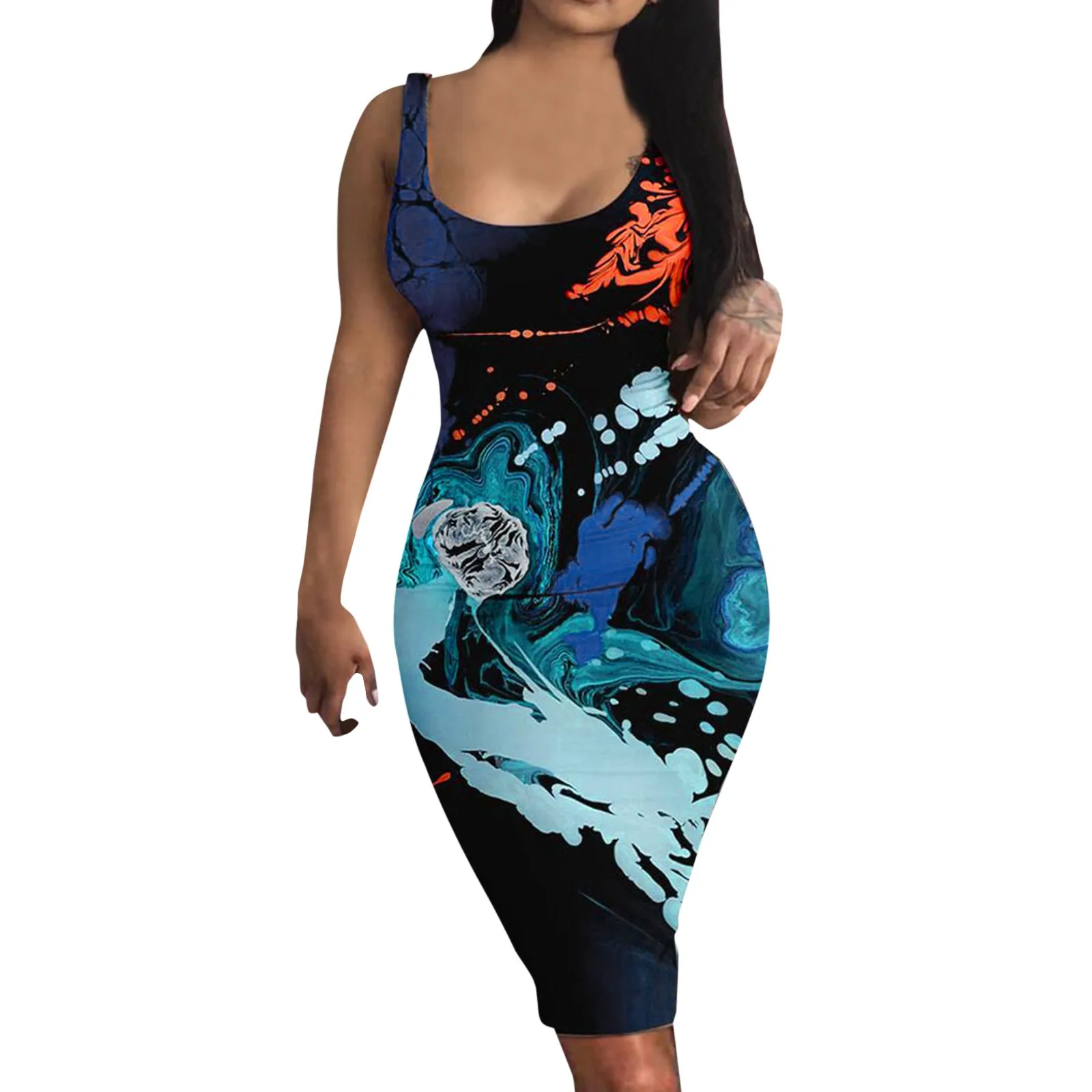 Scoop Neck Bodycon Dress For Women Sexy Party Club Night Tank Dress Stretch Basic Sleeveless Midi Pencil Body Winter Dress
Scoop Neck Bodycon Dress For Women Sexy Party Club Night Tank Dress Stretch Basic Sleeveless Midi Pencil Body Winter Dress