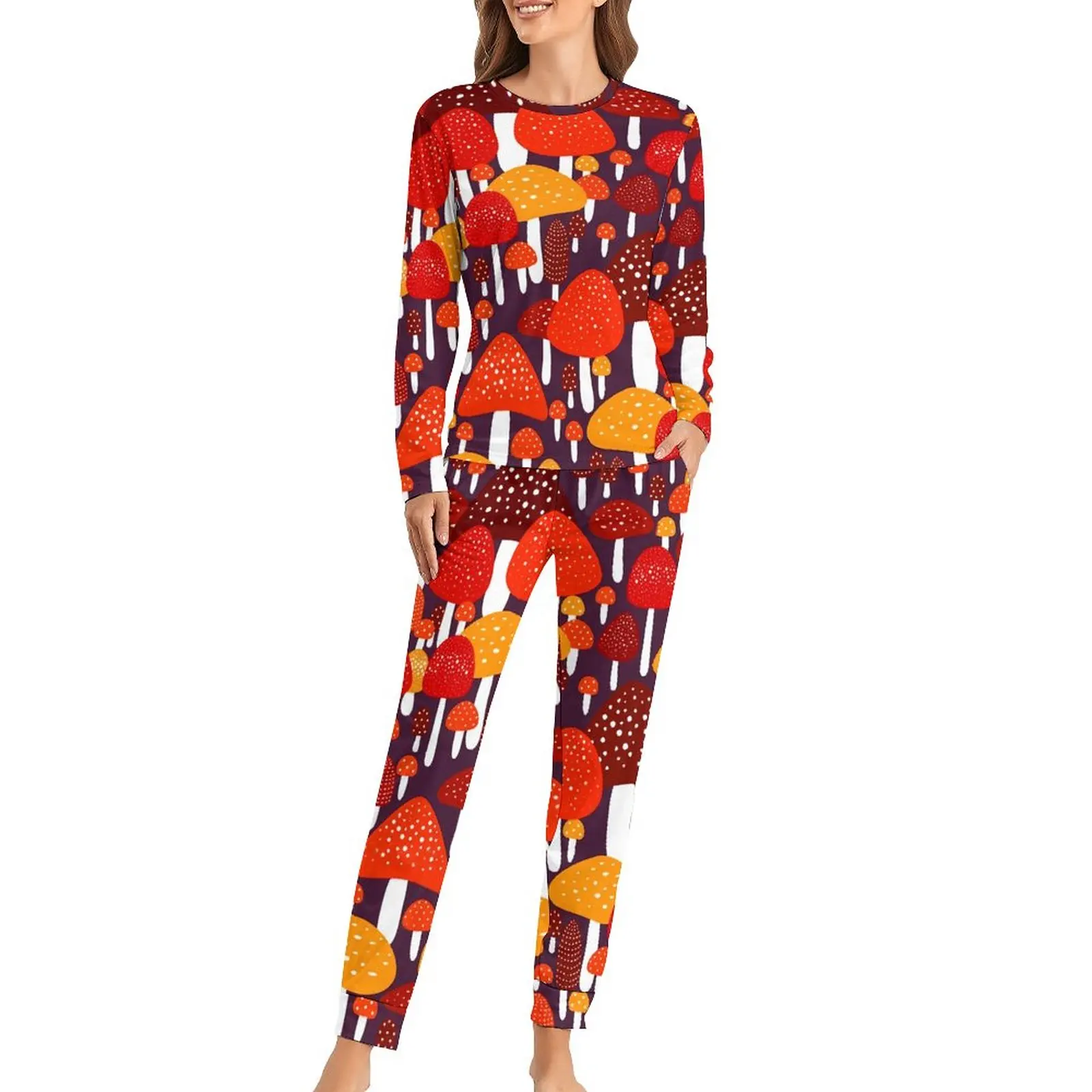 Magic Mushroom Pajamas Spring Colorful Mushrooms Room Oversized Nightwear Female Long Sleeves Printed Fashion Pajama Set
Magic Mushroom Pajamas Spring Colorful Mushrooms Room Oversized Nightwear Female Long Sleeves Printed Fashion Pajama Set