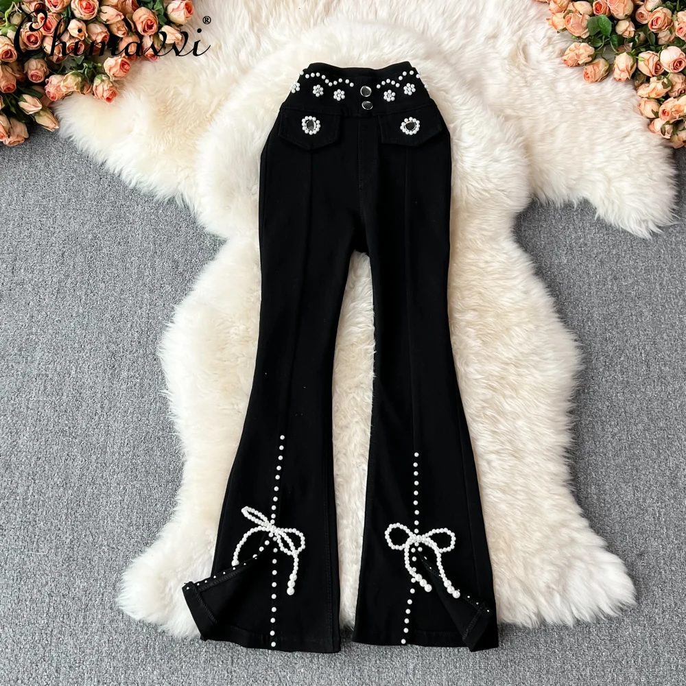 2022 Summer New Korean Style Stretchy Slim-Fit Bow Beaded Split Trousers Fashion Slimming Casual Bootleg Pants for Women
2022 Summer New Korean Style Stretchy Slim-Fit Bow Beaded Split Trousers Fashion Slimming Casual Bootleg Pants for Women