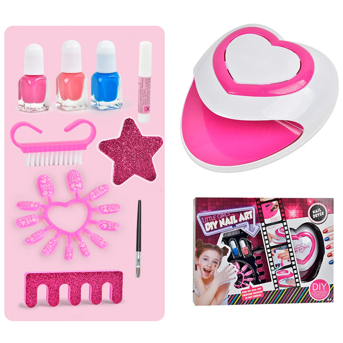 

Игрушка-штамп для ногтей, машинка для ногтей «сделай сам», игрушка, креативное развитие, крутой набор для ногтей для девочек старше 3 лет