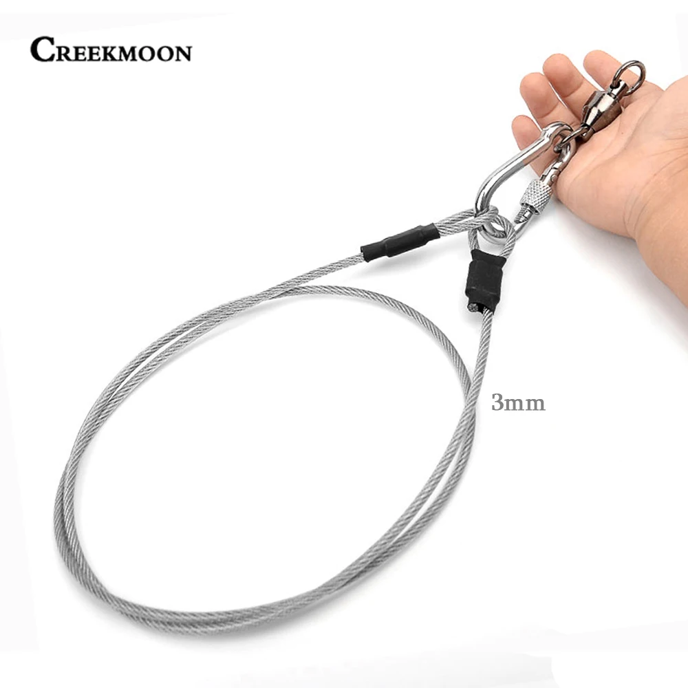 Bold Steel Wire Rope Snaps Fishing Lock for Large Live Fish Buckle Belt Stringer Controller Buoyancy Stringer Accessories Tackle
Bold Steel Wire Rope Snaps Fishing Lock for Large Live Fish Buckle Belt Stringer Controller Buoyancy Stringer Accessories Tackle