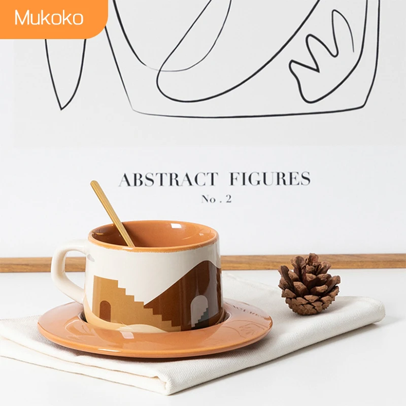 Oasis Morandi Ceramic Coffee Cup Mug with Lid Breakfast Milk Latte Cup with saucer and spoon Office Drinkware High-end Gifts
Oasis Morandi Ceramic Coffee Cup Mug with Lid Breakfast Milk Latte Cup with saucer and spoon Office Drinkware High-end Gifts