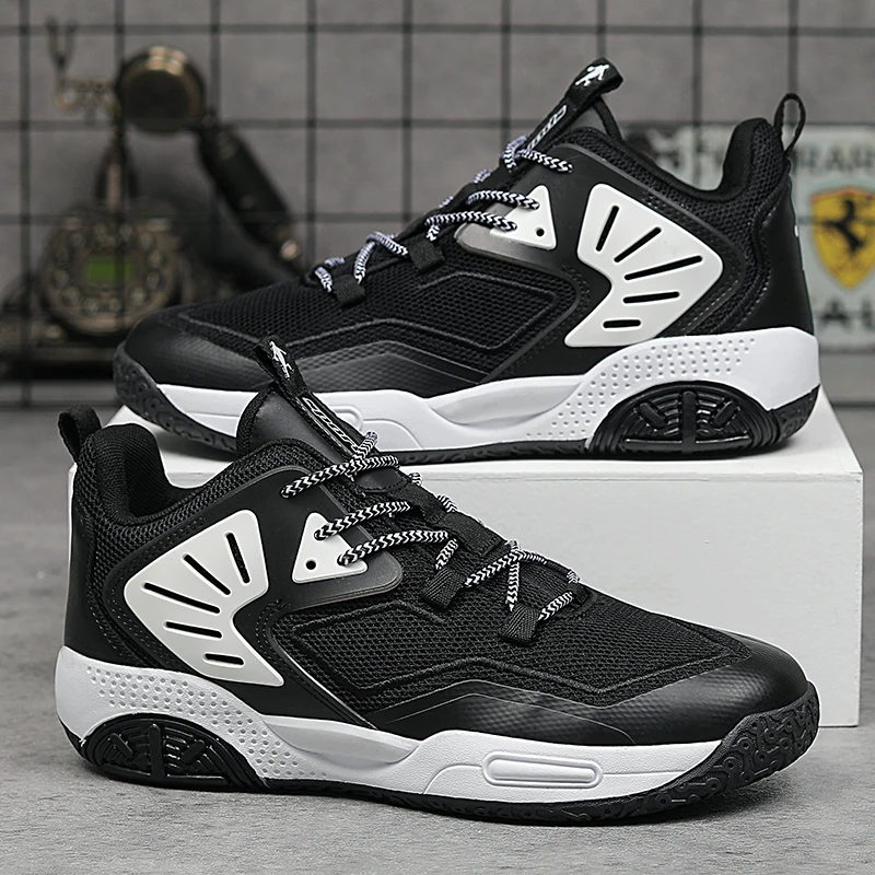 Basketball Shoes Men Wear-resistant Popcorn Sole Breathable High Quality Sneakers Mens Sports Basketballer Shoes Wholesale
Basketball Shoes Men Wear-resistant Popcorn Sole Breathable High Quality Sneakers Mens Sports Basketballer Shoes Wholesale
