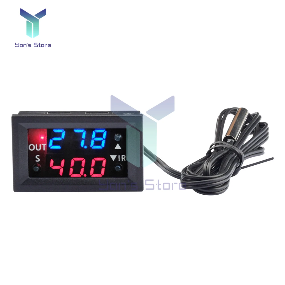 W2401 DC 12V Digital Temperature Control Relay LED Display Adjustable Temperature Relay Switch NTC 3950 Waterproof Probe
W2401 DC 12V Digital Temperature Control Relay LED Display Adjustable Temperature Relay Switch NTC 3950 Waterproof Probe