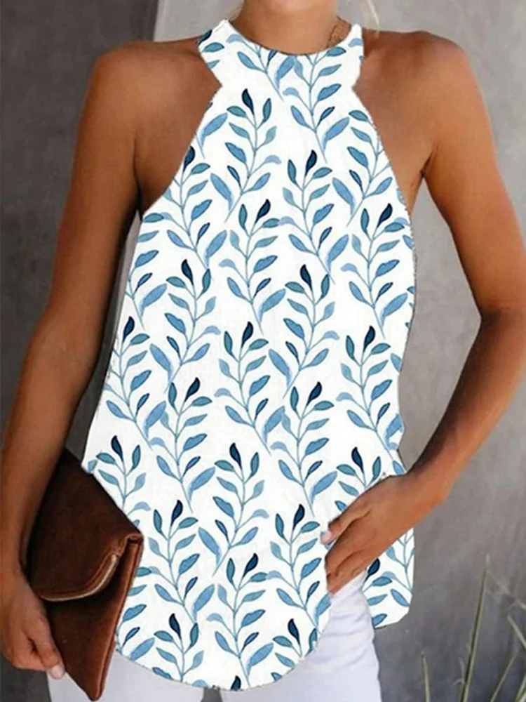 Sexy Halter Neck Loose Summer Streetwear Tops Fashion Print Female Sleeveless Pullover New Off Shoulder Hollow Out Beach Shirts
Sexy Halter Neck Loose Summer Streetwear Tops Fashion Print Female Sleeveless Pullover New Off Shoulder Hollow Out Beach Shirts