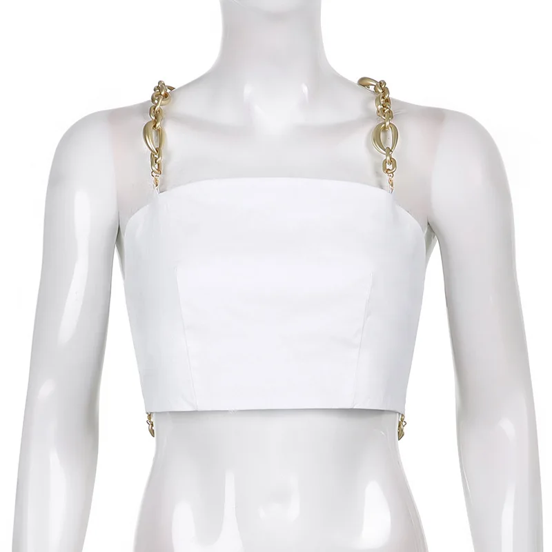 New2022 Chain Backless Sexy Slim Camisoles Women Fashion White Strapless Short Tops Chic Female Criss Cross Tube Top Cropped Hot
New2022 Chain Backless Sexy Slim Camisoles Women Fashion White Strapless Short Tops Chic Female Criss Cross Tube Top Cropped Hot
