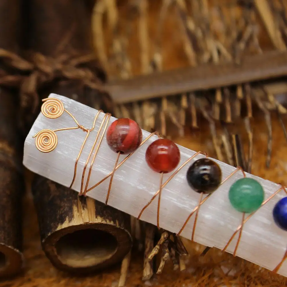 Seven Chakra Stone Ornaments Rose Gold Winding Personality Crystal Ornaments Rough Home Chakra Decorations Selenite Stones H7g1
Seven Chakra Stone Ornaments Rose Gold Winding Personality Crystal Ornaments Rough Home Chakra Decorations Selenite Stones H7g1