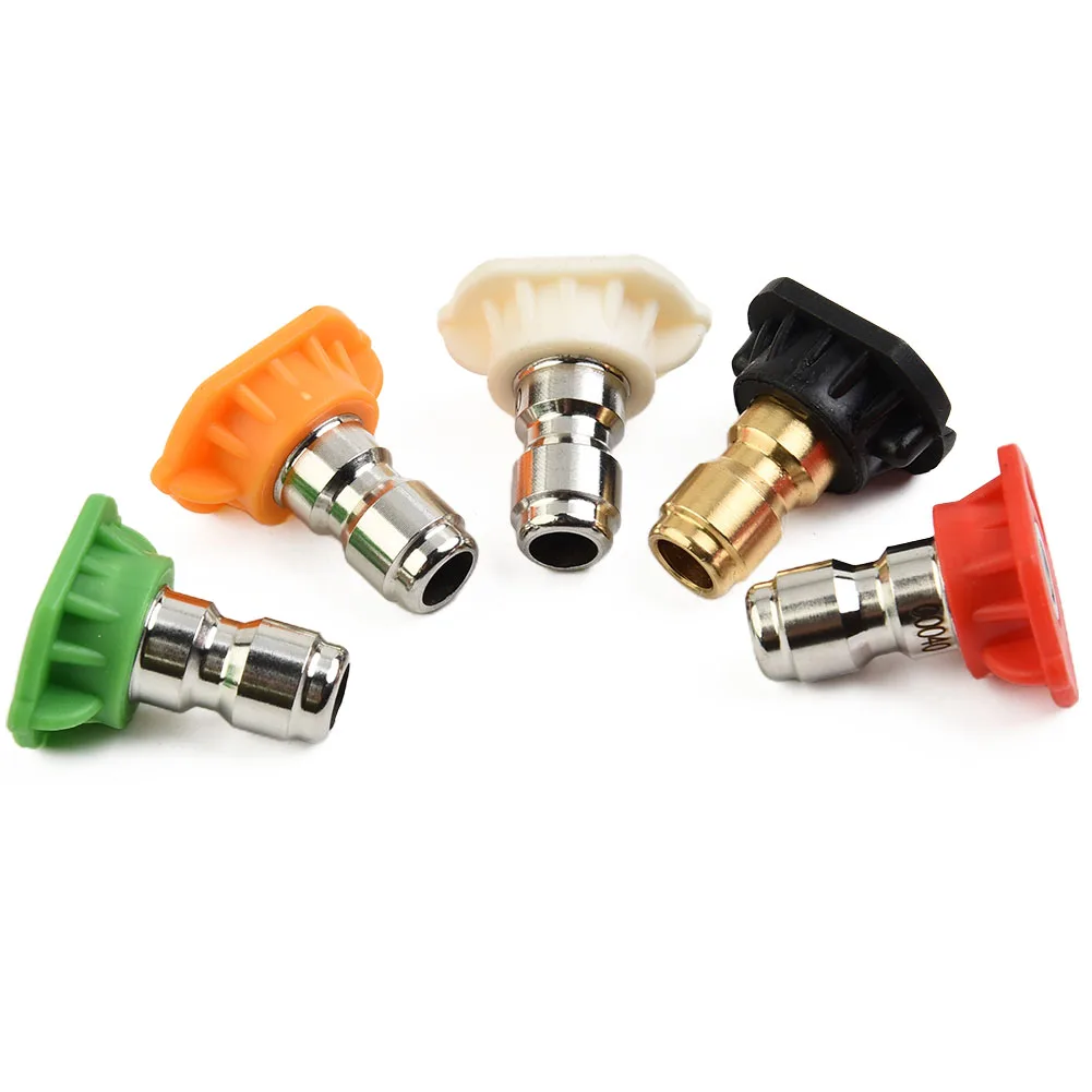 5PCS 1/4inch Pressure Washer Spray Tips Nozzles High Power Kit Quick Connect Set Quick Connect Garden Watering Spray Nozzle
5PCS 1/4inch Pressure Washer Spray Tips Nozzles High Power Kit Quick Connect Set Quick Connect Garden Watering Spray Nozzle