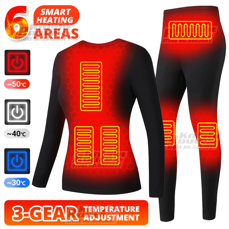 6 Areas Heated Jacket Thermal Underwear Women Men for Heated Underwear Suit Heating Clothing Warm Vest Fleece Long Johns Winter
6 Areas Heated Jacket Thermal Underwear Women Men for Heated Underwear Suit Heating Clothing Warm Vest Fleece Long Johns Winter