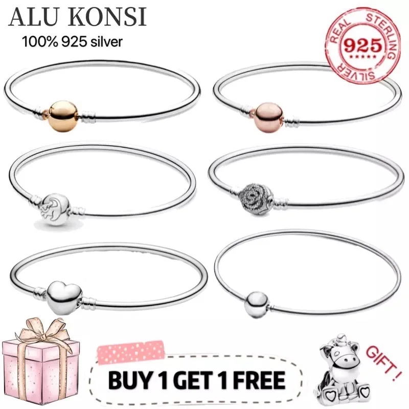 Original Luxury Real 100% 925 Sterling Silver pan bracelet for Women Snake Chain Bangle Authentic Charm high quality DIY Jewelry
Original Luxury Real 100% 925 Sterling Silver pan bracelet for Women Snake Chain Bangle Authentic Charm high quality DIY Jewelry