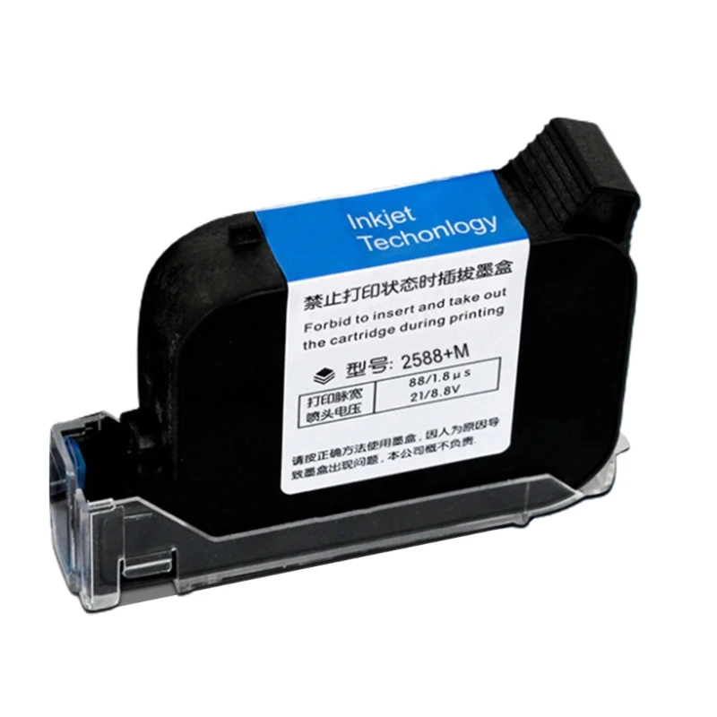 2588+M Quick Drying Ink Cartridge 12.7mm Handheld Inkjet Printer 42ml Solvent Ink Cartridge for Unencrypted Printers
2588+M Quick Drying Ink Cartridge 12.7mm Handheld Inkjet Printer 42ml Solvent Ink Cartridge for Unencrypted Printers