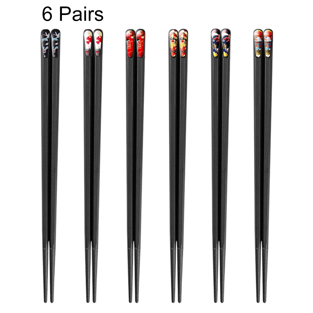 6pairs Japanese Style Fiberglass Reusable Kitchen Dishwasher Safe Non Slip Chopsticks Asian Pattern Food Sticks Home Ergonomic
6pairs Japanese Style Fiberglass Reusable Kitchen Dishwasher Safe Non Slip Chopsticks Asian Pattern Food Sticks Home Ergonomic