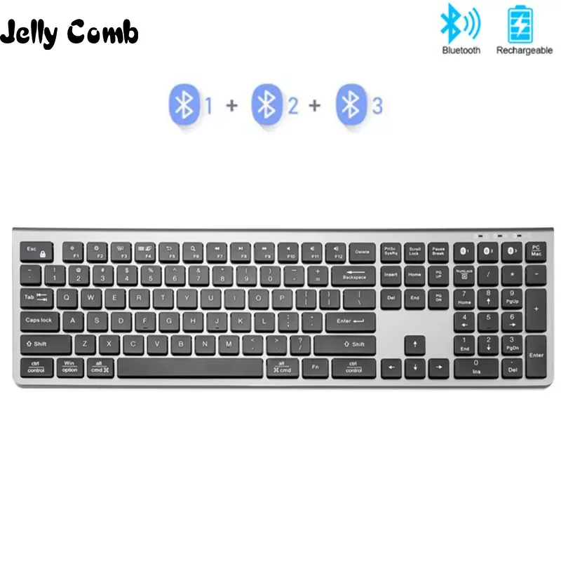 Беспроводная Bluetooth-клавиатура Jelly Comb для iPad, планшета, ноутбука, 108 клавиш, перезаряжаемая Bluetooth-клавиатура, синхронизация 3 устройств
Беспроводная Bluetooth-клавиатура Jelly Comb для iPad, планшета, ноутбука, 108 клавиш, перезаряжаемая Bluetooth-клавиатура, синхронизация 3 устройств