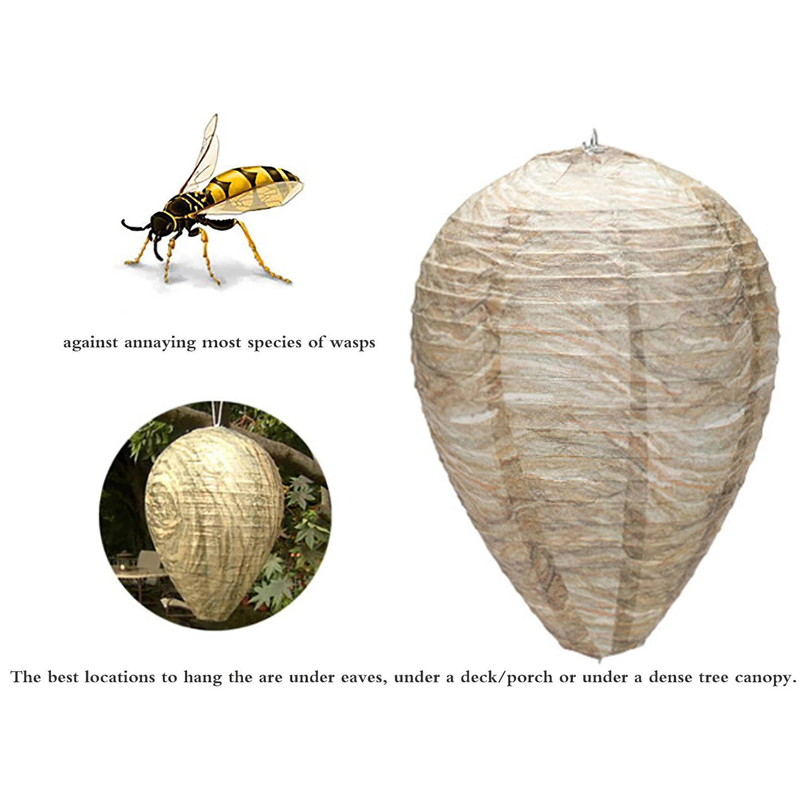 Hanging Wasp Bees Trap Safe Deterrent Repellent Insect Simulated Wasp Household Garden Hornet Trapping Elements
Hanging Wasp Bees Trap Safe Deterrent Repellent Insect Simulated Wasp Household Garden Hornet Trapping Elements