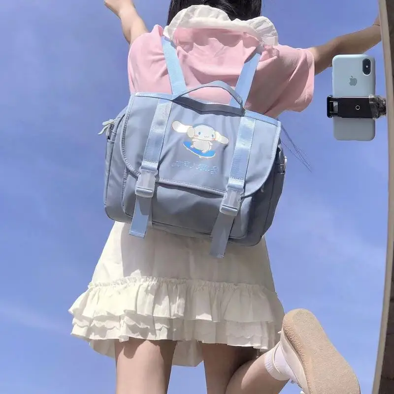 Anime Sanrio Series My Melody Cinnamoroll Kuromi Girls Kawaii Cartoon Messenger Bag Japanese Style Uniform Bag Students Backpack
Anime Sanrio Series My Melody Cinnamoroll Kuromi Girls Kawaii Cartoon Messenger Bag Japanese Style Uniform Bag Students Backpack