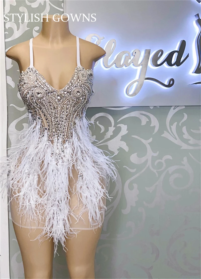 Custom Made Sweetheart Short Prom Dress Feathers Birthday Party Dresses With Rhinestone Details Luxury Mermaid Mini Cocktail
Custom Made Sweetheart Short Prom Dress Feathers Birthday Party Dresses With Rhinestone Details Luxury Mermaid Mini Cocktail
