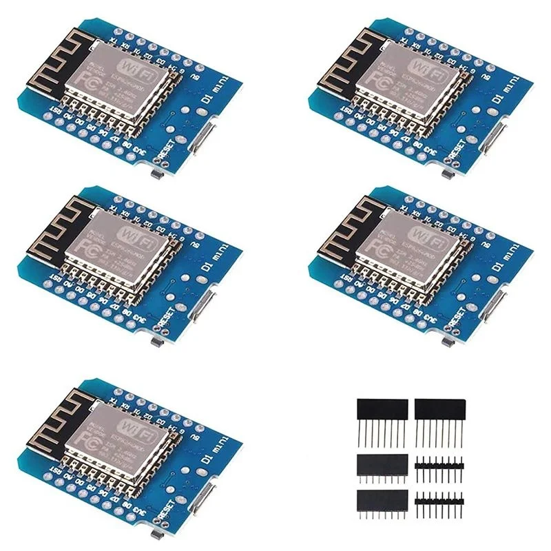 

5PCS ESP8266 ESP-12 ESP-12F NodeMcu Mini D1 Module WeMos Lua 4M Bytes WLAN WiFi Development Board for Arduino