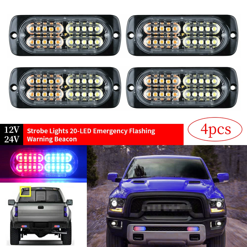 Universal 20 LED Emergency Strobe Light 12/24V Ultra Thin Car Side Warning Flash Light Bar Flashing Signal Lamp for Cars Trucks
Universal 20 LED Emergency Strobe Light 12/24V Ultra Thin Car Side Warning Flash Light Bar Flashing Signal Lamp for Cars Trucks