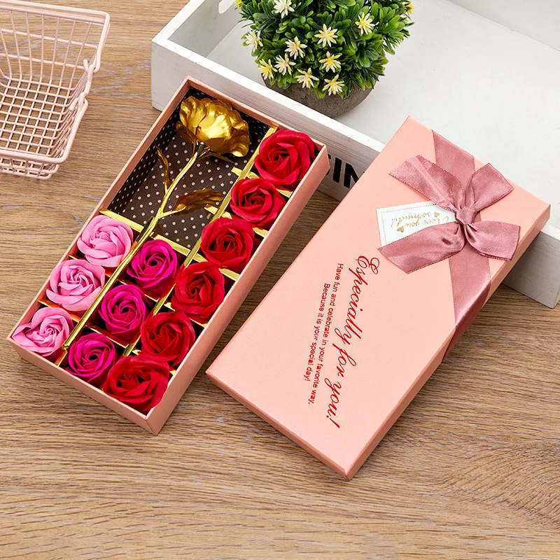 Valentine's Day Gift Box Packag 12 Soap Flower Box Flower Mother Plot Gift Christmas Gift Birthday Party Gold Foil Rose Gift Box
Valentine's Day Gift Box Packag 12 Soap Flower Box Flower Mother Plot Gift Christmas Gift Birthday Party Gold Foil Rose Gift Box